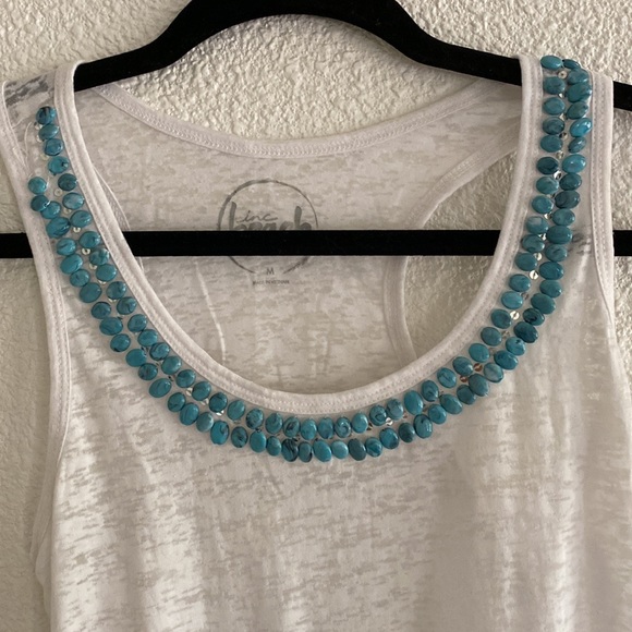 INC Beach |  Beaded Tank | Medium - Picture 4 of 4